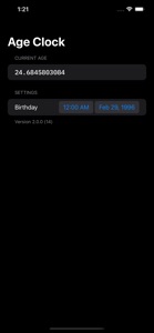 Age Clock screenshot #2 for iPhone