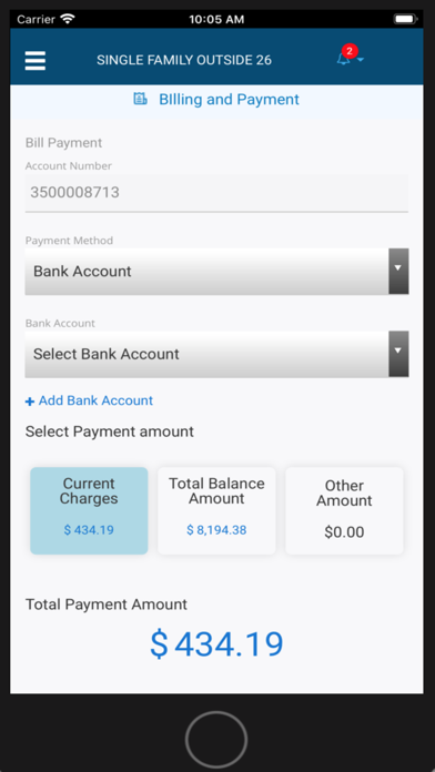 Fairfax Water Customer Screenshot
