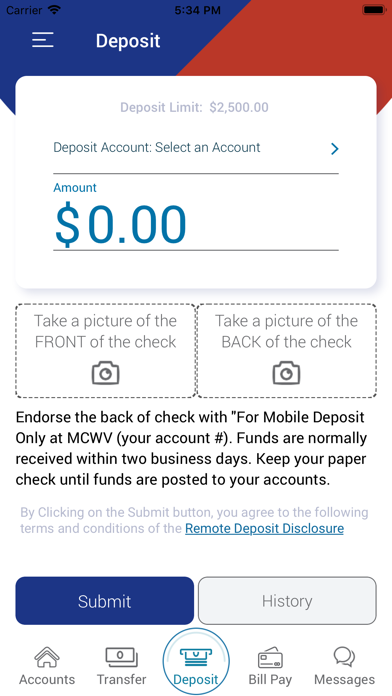 MCWV FCU Screenshot
