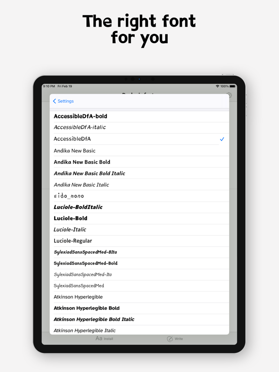 Dyslexia fonts iPad screenshot 6 - Education app