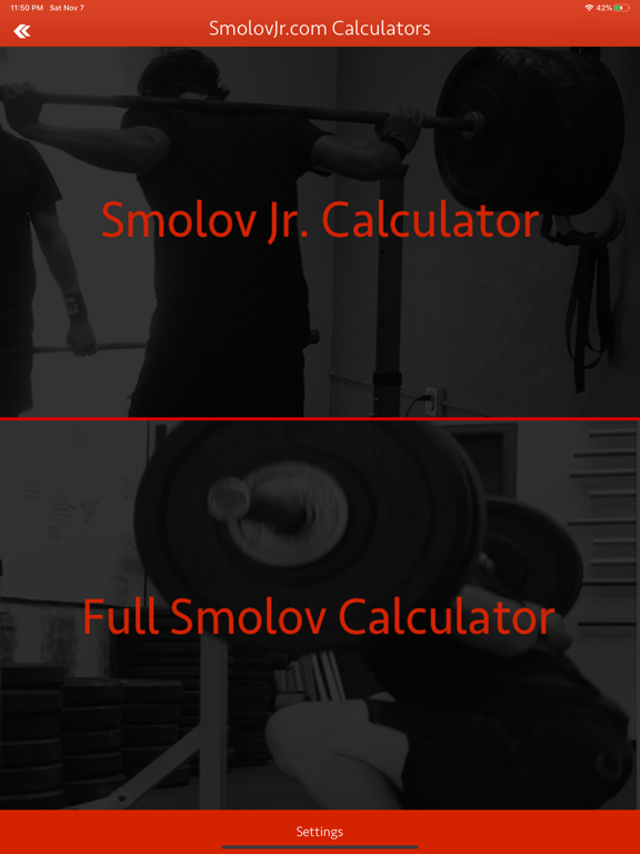 Smolov Squat Calculator iPad app afbeelding 1