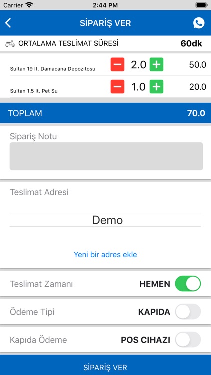 Sultansu Su Sipariş Eskişehir