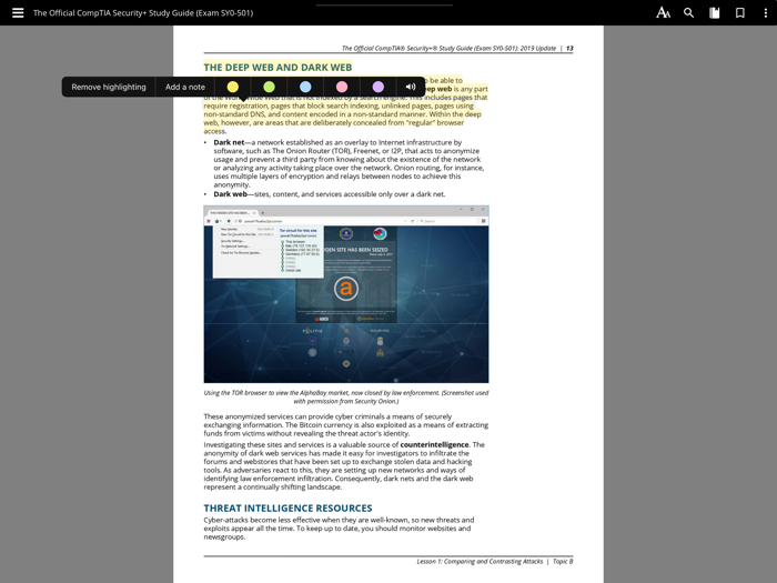 The CompTIA Self-Paced eReader
