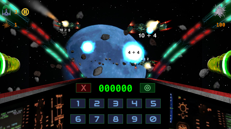 #4. Mathteroids: Math Asteroids (iOS) By: Garland Yu