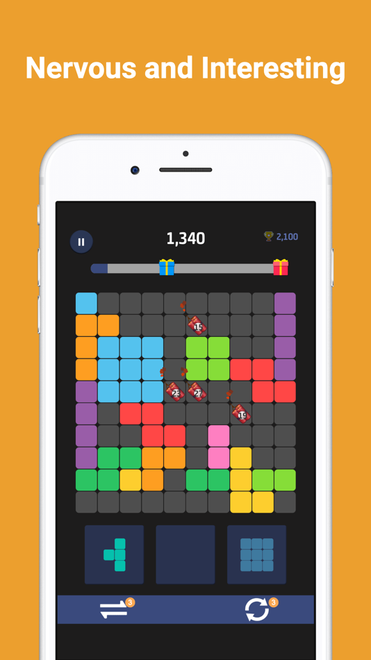 #4. 10×10!Color Block Puzzle Games (iOS) By: 衍旋 廖