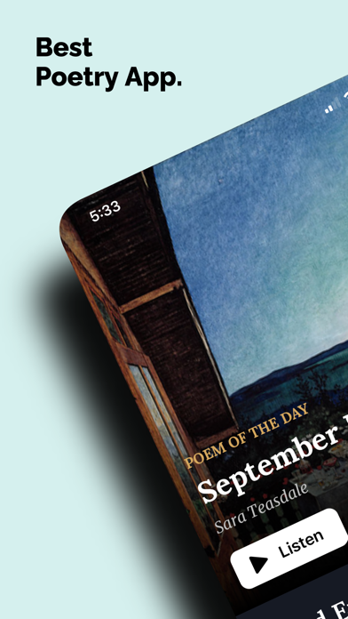 Poeta: Daily Audio Poems Screenshot