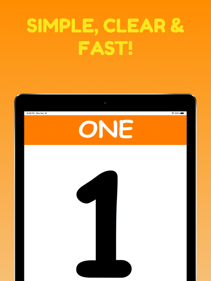 Numbers 1 to 20 Flashcards