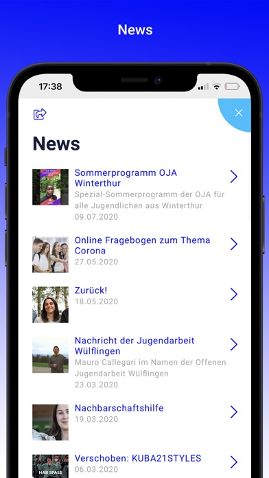 Jugendapp Screenshot