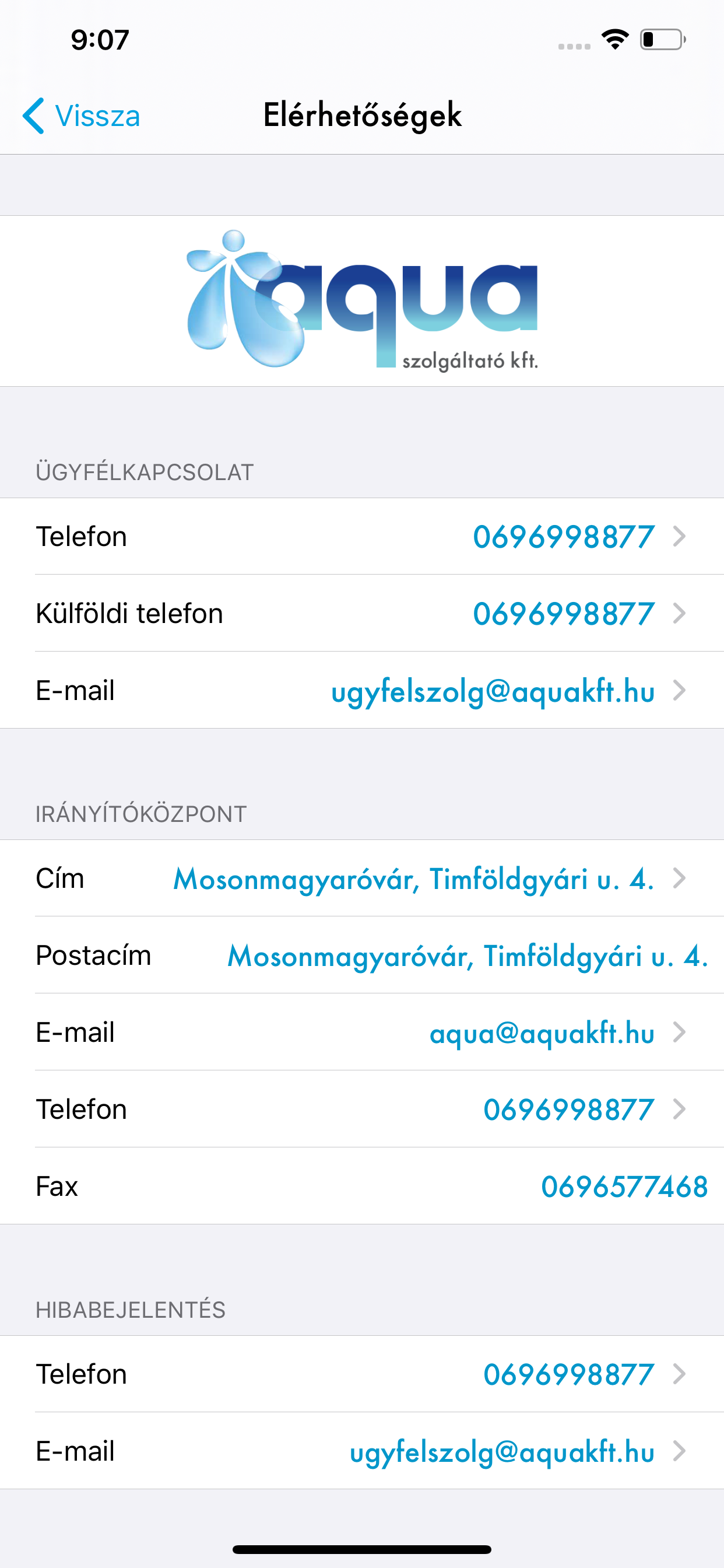 AQUA Szolgáltató Kft.