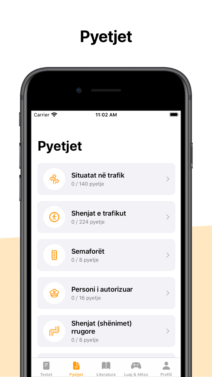 Autoshkolla Kosovë - Testet
