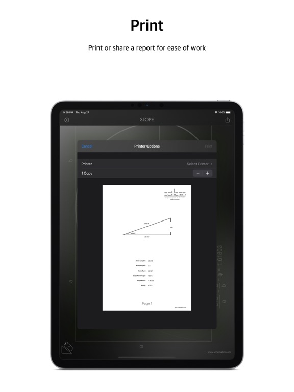 Slope Calculation Tool iPad screenshot 4 - Reference app