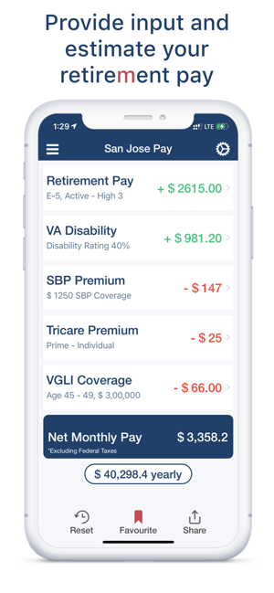 ‎Military Retire Pay Screenshot