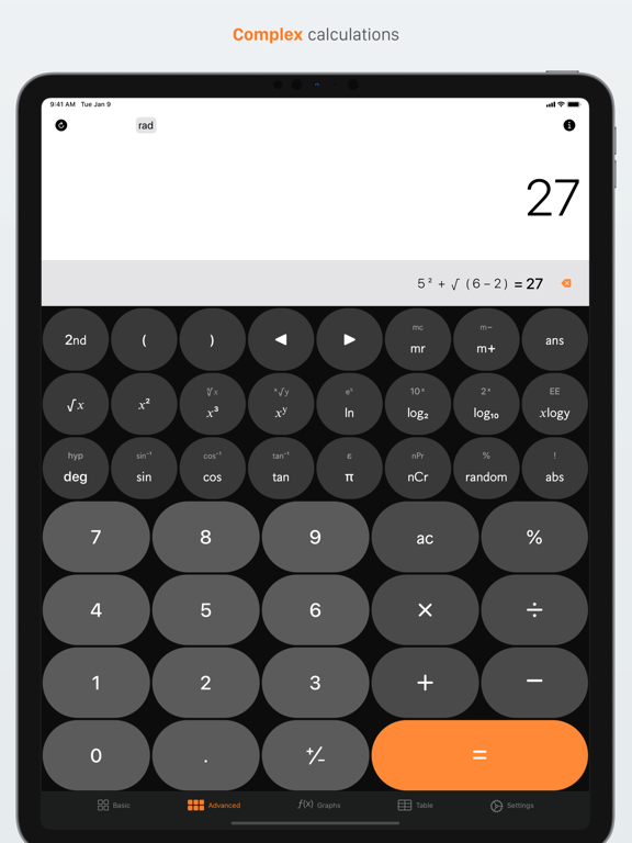 Screenshot #5 pour Calculator, basic and advanced