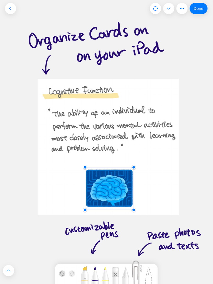 Cards Draw Sketch Organize