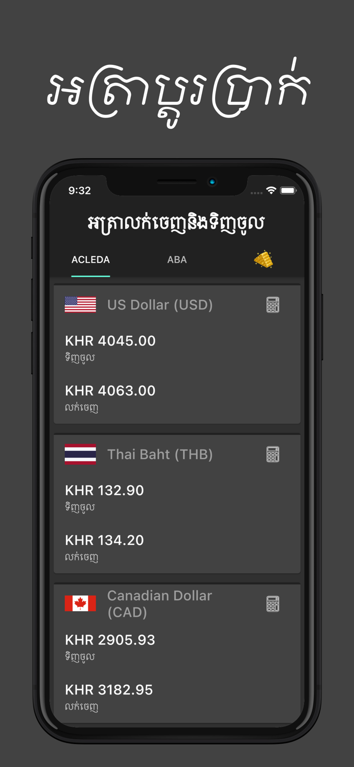 Khmer Exchange Rates