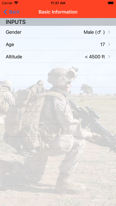 Screenshot #2 pour Fitness Calc for Marines
