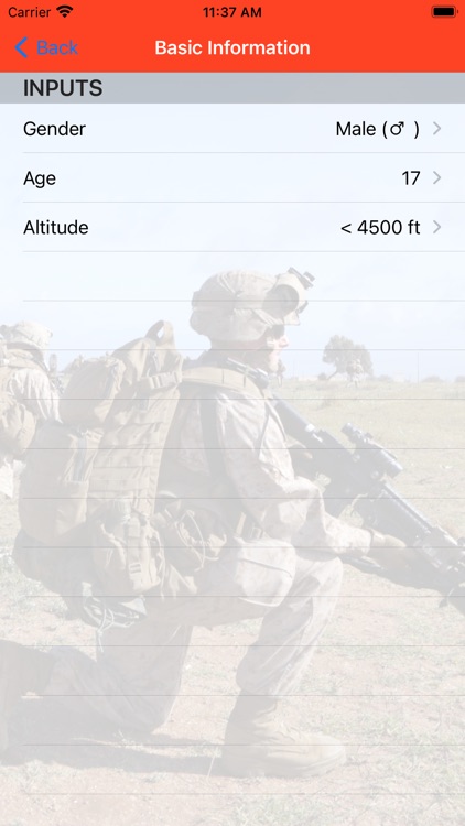Fitness Calc for Marines