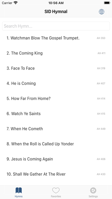 SID Hymnal Screenshot