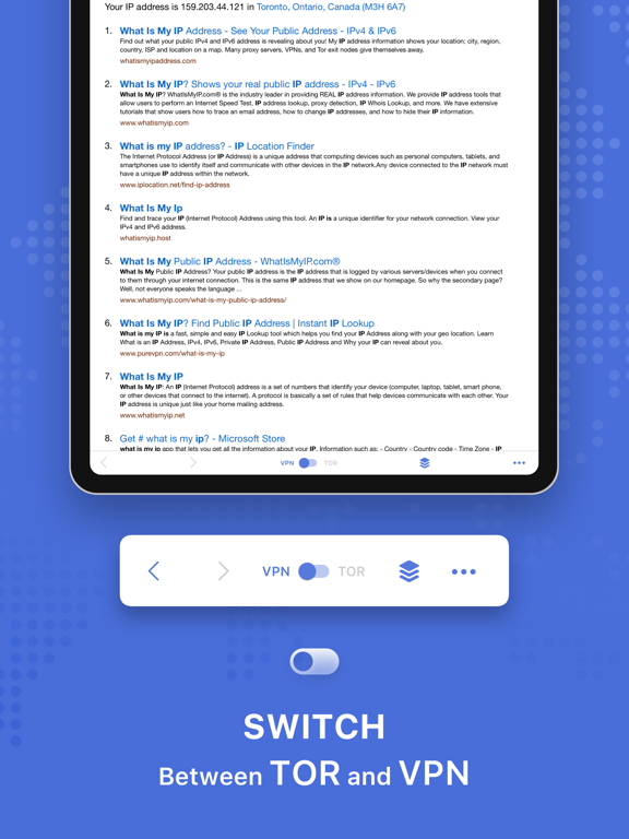TOR Browser Private + VPN iPad screenshot 5 - Utilities app