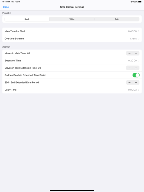 Screenshot #6 pour Game Clock (Chess, Go, Shogi)