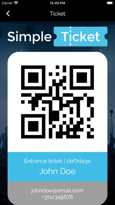 SimpleTicket Wallet Screenshot