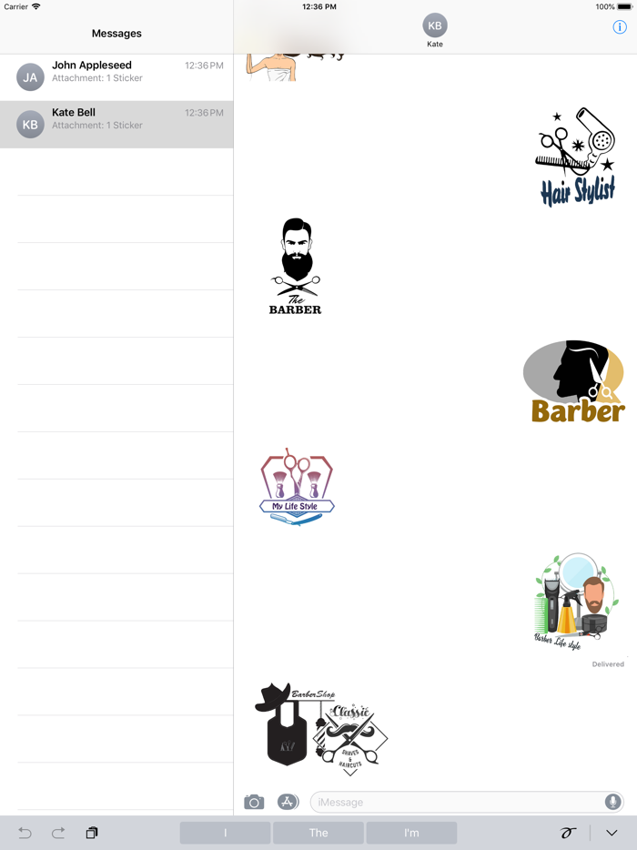 Hair Dresser barber stickers