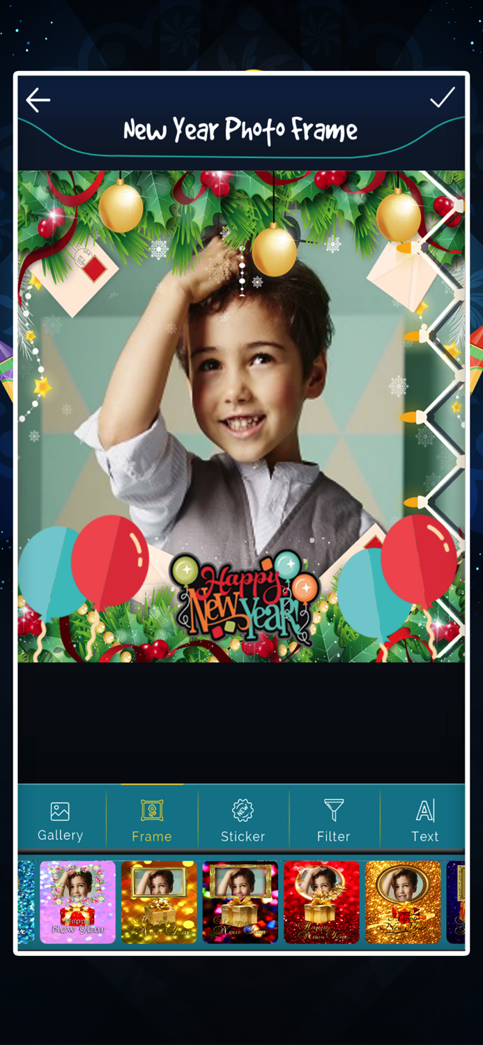 New Year photo Frame - Filter