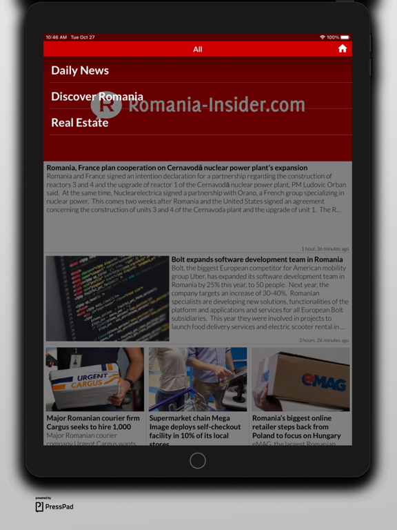 Romania Insider daily news iPad screenshot 6 - News app