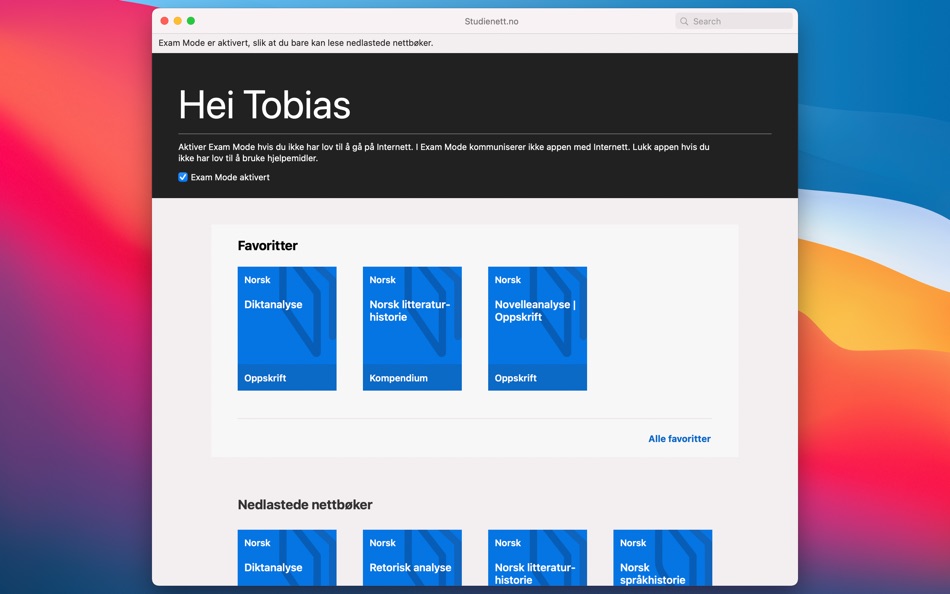 #2. Studienett.no (macOS) By: Better Students ApS
