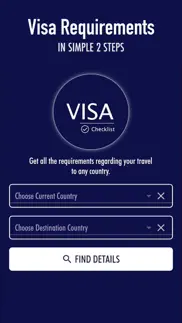 visa checklist, travel guide iphone screenshot 2