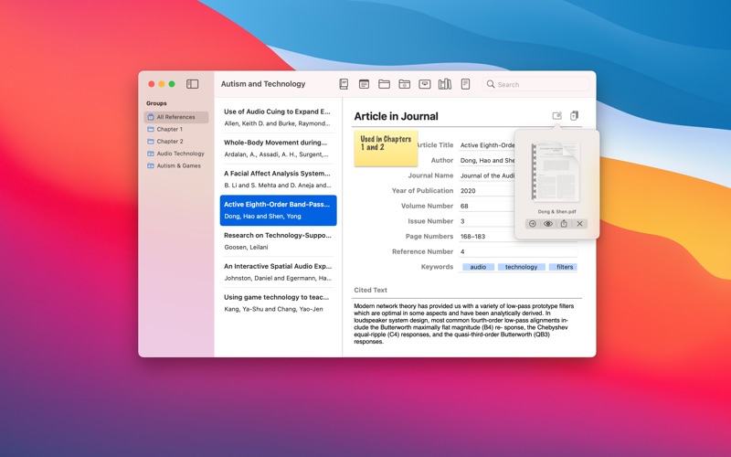 Screenshot #2 pour Reference Tracker