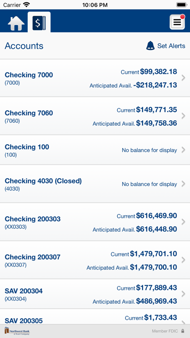 Northwest Business Banking Screenshot