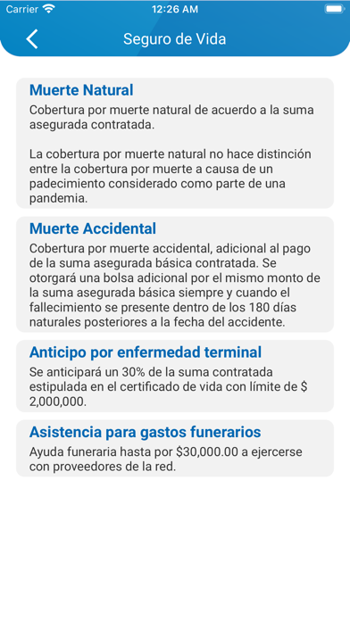 Beneficios y Salud Screenshot