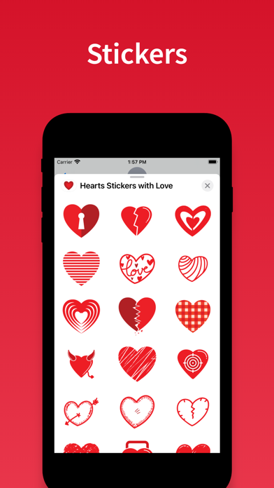Hearts - Stickers & emoji Love Screenshot