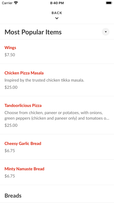Namaste Pizza Screenshot