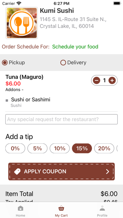 Kumi Sushi Restaurant Screenshot