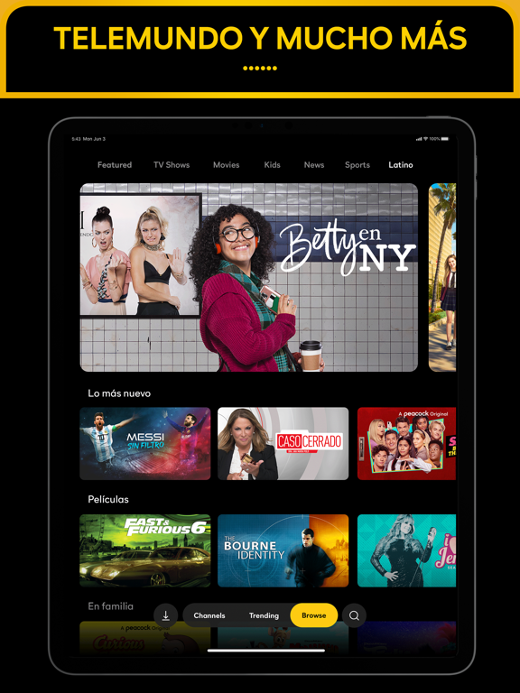 iPad Image of Peacock TV