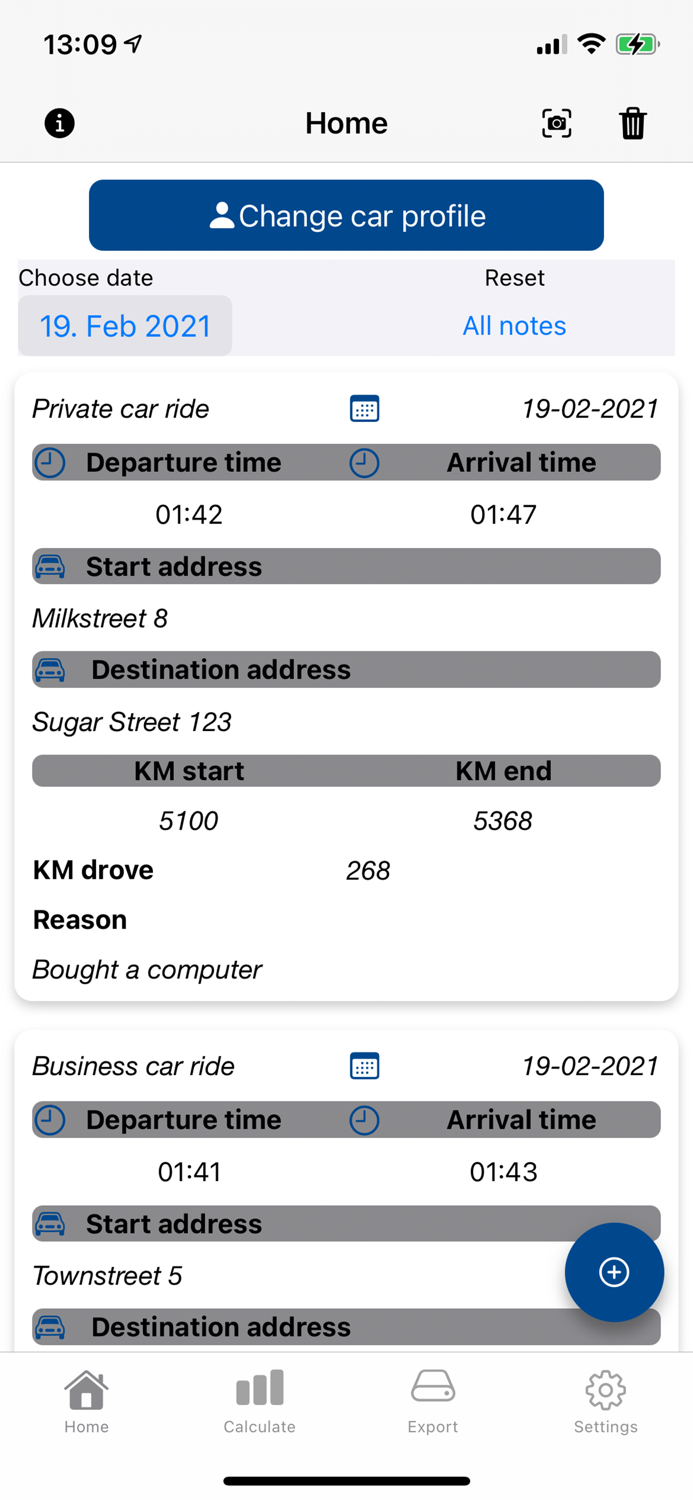 Car Log book App