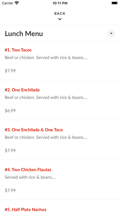 Primo's Mexican Restaurant Screenshot