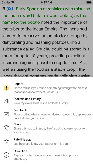 TOTAL IELTS Reading Practice Screenshot