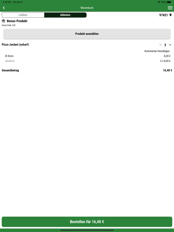 Pizzaservice Jordani