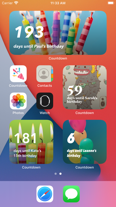 Screenshot #2 pour Birthday Countdown ‎