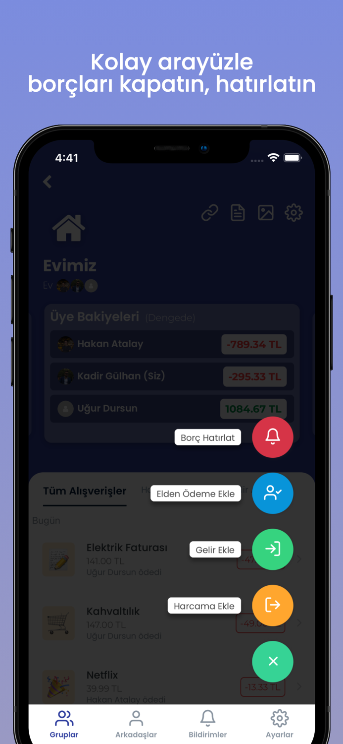 Ortak Hesap - Grup Harcamaları