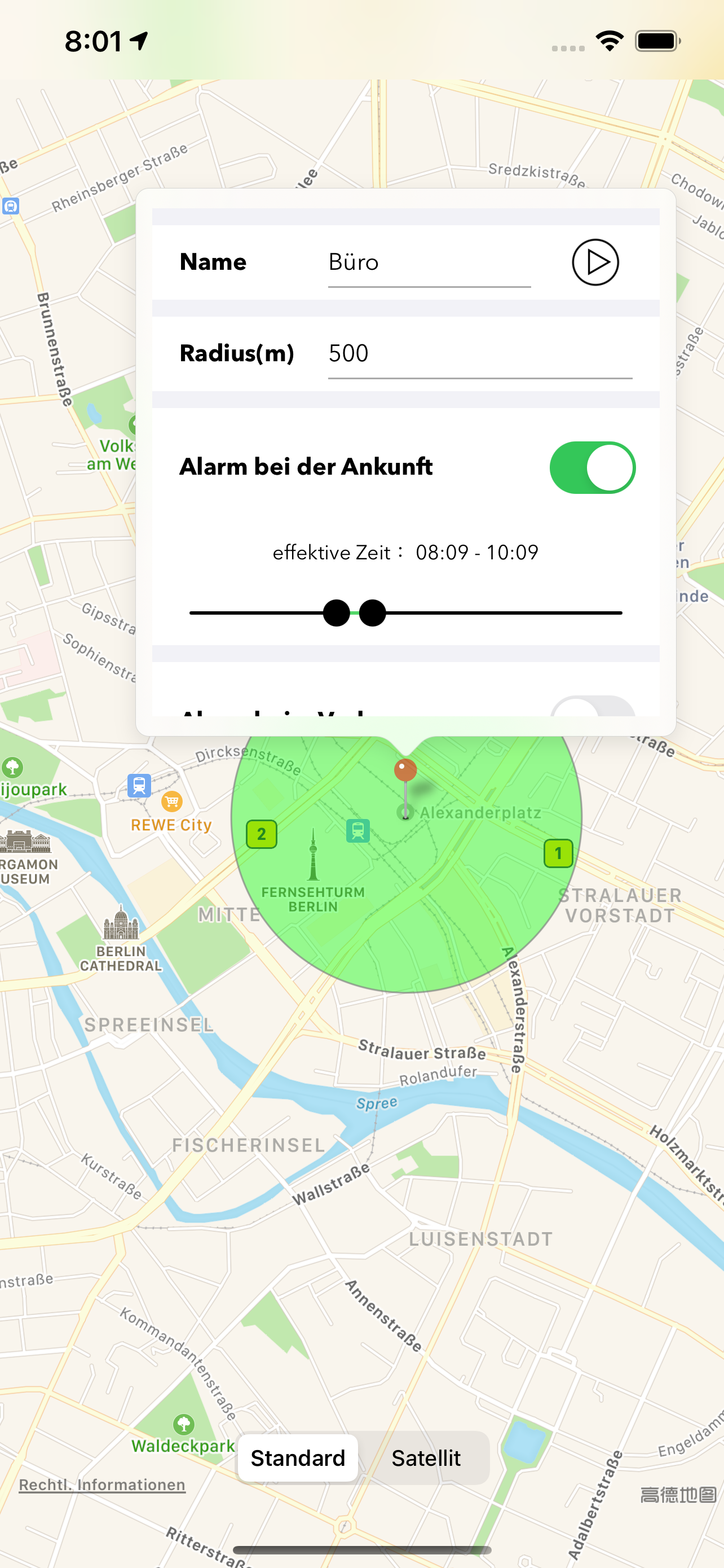 Notify Here - Standort alarm