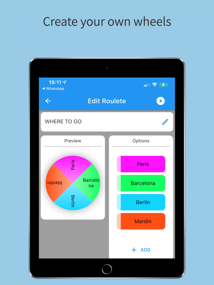 Spin wheel - Decision roulette