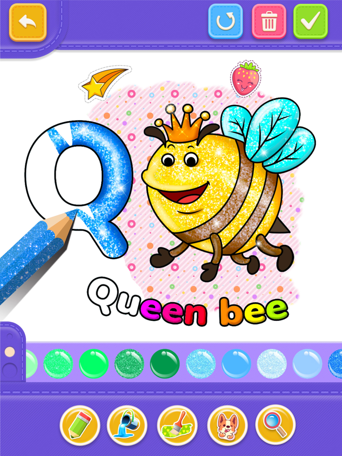 Coloring Glitter Numbers