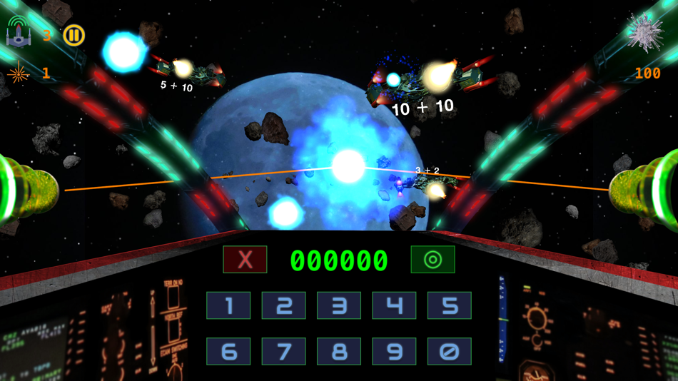 #8. Mathteroids: Math Asteroids (iOS) By: Garland Yu