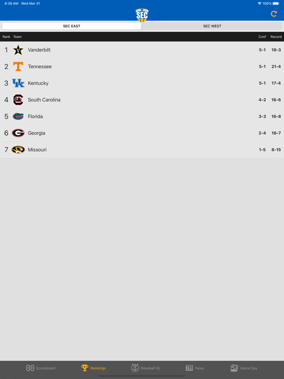 Screenshot #5 pour SEC Baseball