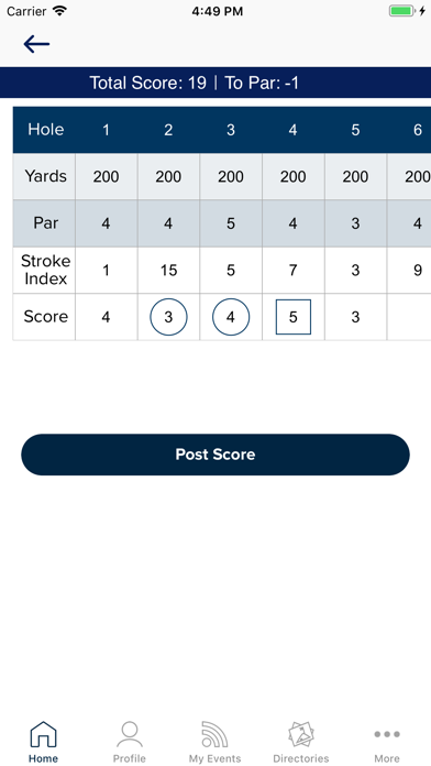 BRS Golf Live Scoring Screenshot