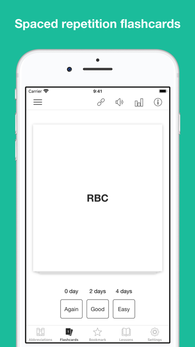 Medical Abbreviation Flashcard Screenshot